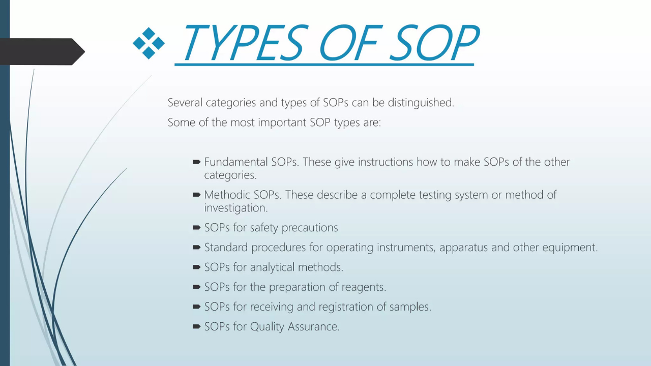 Types of SOP
